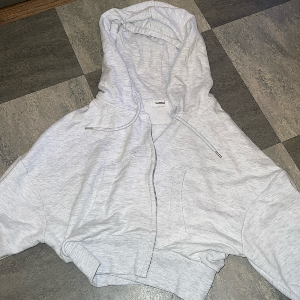 Garage Zip Up Hoodie Cropped